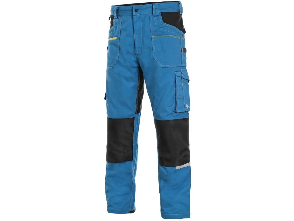 Kalhoty CXS STRETCH, 170-176cm, pánská, středně modrá-černá, vel. 46